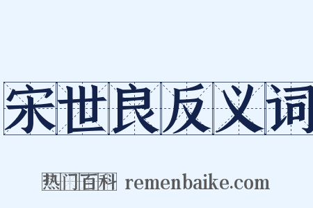 宋世良反义词是什么意思的图片